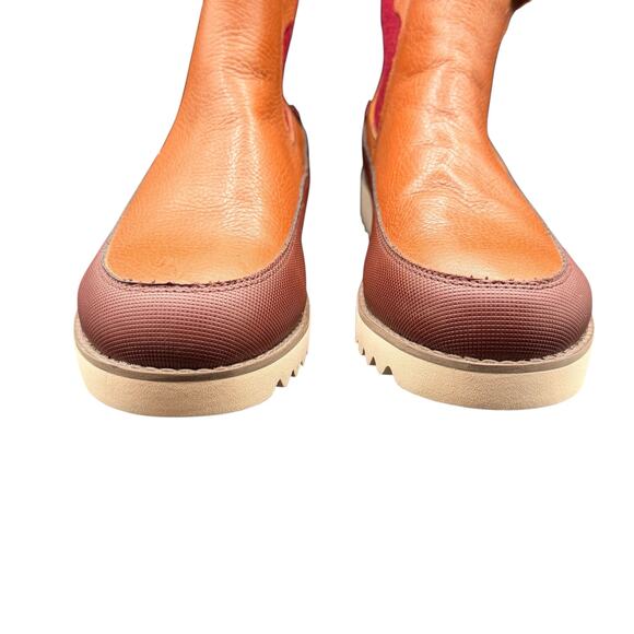 Jambu Gabby Waterproof Leather Chelsea Boots Brown/Red Women’s 8M - Picture 3 of 13